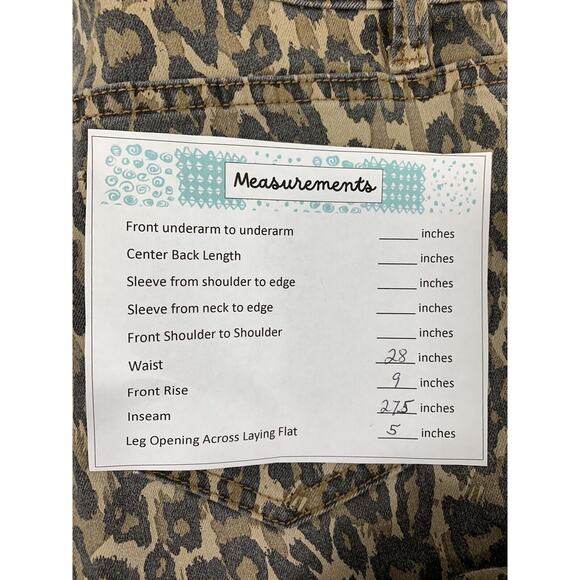 Easel‎ Womens Jeans Size Medium 28" W Skinny Destroyed Animal Print Raw Hem - Picture 3 of 9